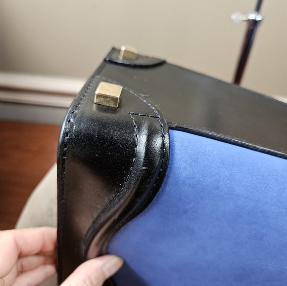 Celine Tricolor, Blue, Black and Light Blown Mini Luggage Bag - Picture 6 of 14